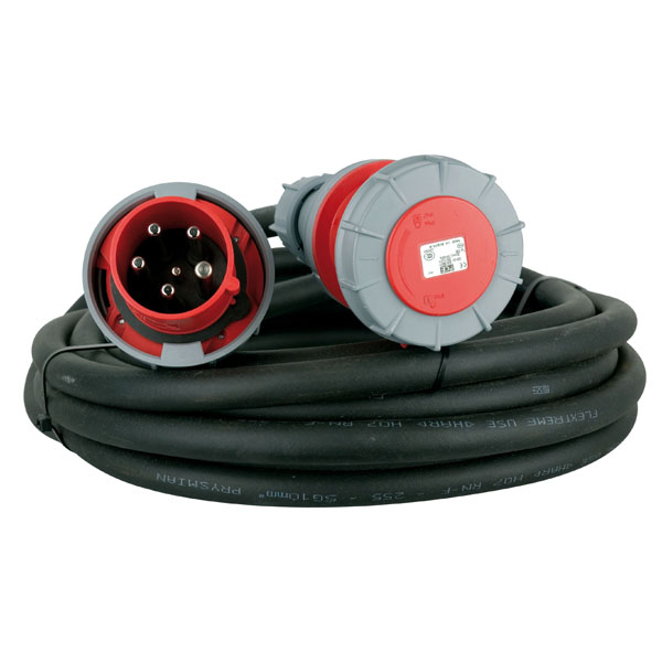 10m 125a 3 Phase Mains Supply Cable